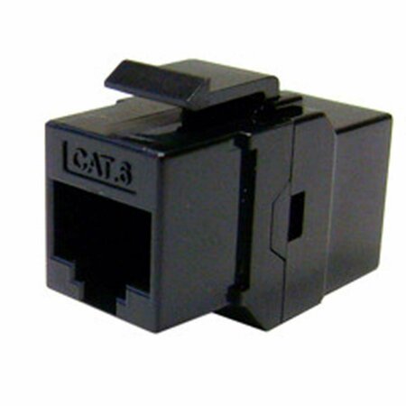 CABLE WHOLESALE Cat 6 Keystone Inline Coupler Black RJ45 Female 326-220BK